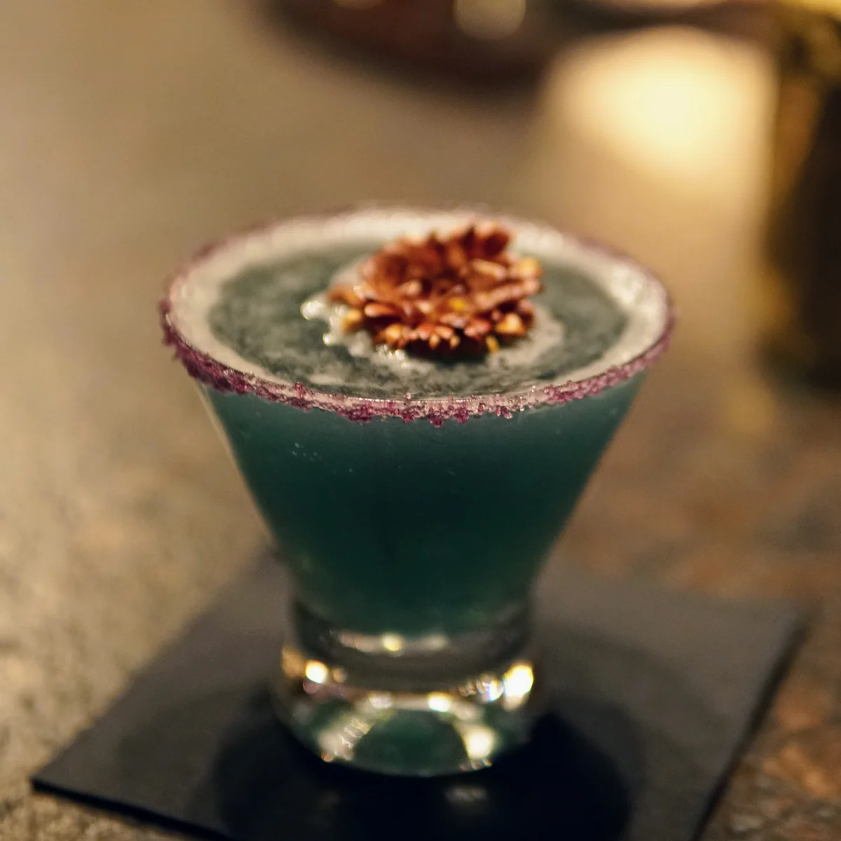 The Peacock cocktail served at Antwerp Distillery