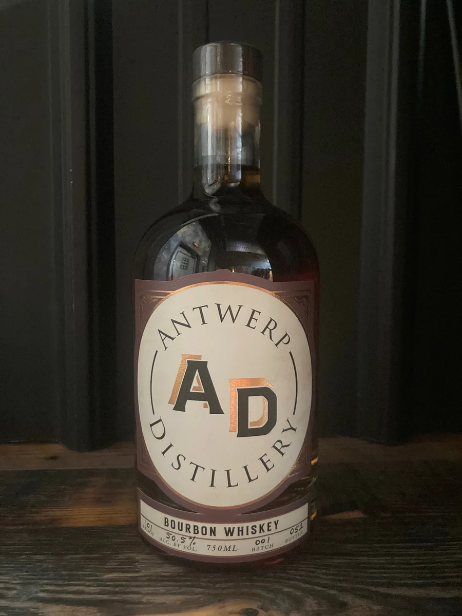 Antwerp Distillery Bourbon Whiskey, 101 Proof