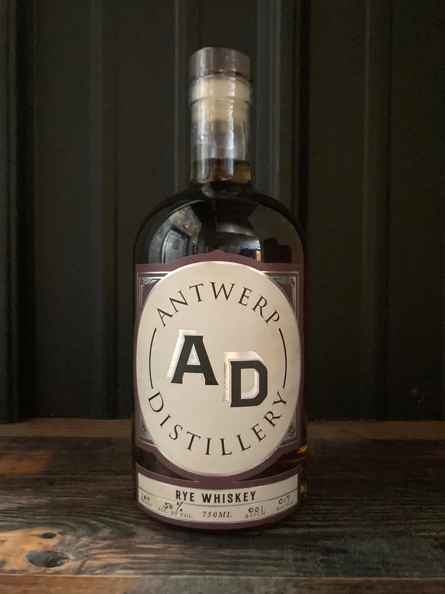 Antwerp Distillery Rye Whiskey, 100 Proof